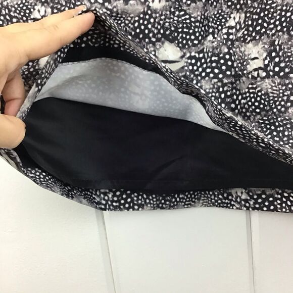 J. Crew Black / White Feather Print Mini Skirt - 0‎ - Picture 6 of 8